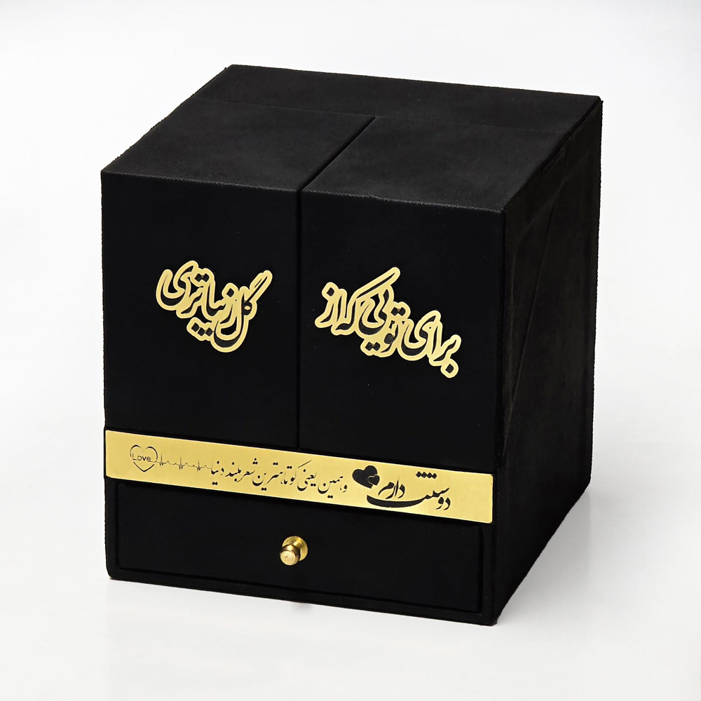 باکس رز جاودان مدل گنجینه موزیکال رز جاودان قرمز، سورپرایزی دانژه